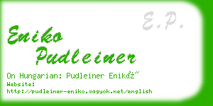 eniko pudleiner business card